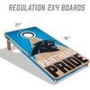 image:imageYouTheFan NFL 2 x 4 Slogan Series Professional Wood Cornhole Game with Logo BagsCarolina Panthers