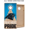 image:imageYouTheFan NFL 2 x 4 Slogan Series Professional Wood Cornhole Game with Logo BagsCarolina Panthers