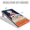 image:imageYouTheFan NFL 2 x 4 Slogan Series Professional Wood Cornhole Game with Logo BagsDenver Broncos