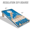 image:imageYouTheFan NFL 2 x 4 Slogan Series Professional Wood Cornhole Game with Logo BagsDetroit Lions