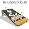 image:imageYouTheFan NFL 2 x 4 Slogan Series Professional Wood Cornhole Game with Logo BagsGreen Bay Packers