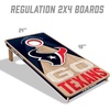 image:imageYouTheFan NFL 2 x 4 Slogan Series Professional Wood Cornhole Game with Logo BagsHouston Texans