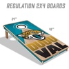 image:imageYouTheFan NFL 2 x 4 Slogan Series Professional Wood Cornhole Game with Logo BagsJacksonville Jaguars