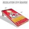 image:imageYouTheFan NFL 2 x 4 Slogan Series Professional Wood Cornhole Game with Logo BagsKansas City Chiefs