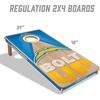 image:imageYouTheFan NFL 2 x 4 Slogan Series Professional Wood Cornhole Game with Logo BagsLos Angeles Chargers