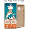 image:imageYouTheFan NFL 2 x 4 Slogan Series Professional Wood Cornhole Game with Logo BagsMiami Dolphins