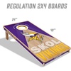 image:imageYouTheFan NFL 2 x 4 Slogan Series Professional Wood Cornhole Game with Logo BagsMinnesota Vikings