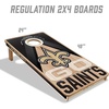 image:imageYouTheFan NFL 2 x 4 Slogan Series Professional Wood Cornhole Game with Logo BagsNew Orleans Saints