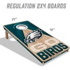 image:imageYouTheFan NFL 2 x 4 Slogan Series Professional Wood Cornhole Game with Logo BagsPhiladelphia Eagles