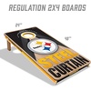 image:imageYouTheFan NFL 2 x 4 Slogan Series Professional Wood Cornhole Game with Logo BagsPittsburgh Steelers