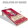 image:imageYouTheFan NFL 2 x 4 Slogan Series Professional Wood Cornhole Game with Logo BagsSan Francisco 49ers