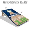 image:imageYouTheFan NFL 2 x 4 Slogan Series Professional Wood Cornhole Game with Logo BagsSeattle Seahawks