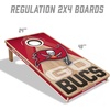 image:imageYouTheFan NFL 2 x 4 Slogan Series Professional Wood Cornhole Game with Logo BagsTampa Bay Buccaneers