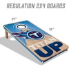 image:imageYouTheFan NFL 2 x 4 Slogan Series Professional Wood Cornhole Game with Logo BagsTennessee Titans