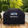 image:imageYouTheFan NFL Heavy Duty Waterproof Grill Cover  UV Resistant Durable Polyester BBQ Cover Weatherproof Protection for Outdoor Gas or Charcoal Grills for Grills up to 5 WideSeattle Seahawks