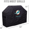 image:imageYouTheFan NFL Heavy Duty Waterproof Grill Cover  UV Resistant Durable Polyester BBQ Cover Weatherproof Protection for Outdoor Gas or Charcoal Grills for Grills up to 5 WideMiami Dolphins
