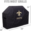 image:imageYouTheFan NFL Heavy Duty Waterproof Grill Cover  UV Resistant Durable Polyester BBQ Cover Weatherproof Protection for Outdoor Gas or Charcoal Grills for Grills up to 5 WideNew Orleans Saints
