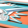 image:imageYouTheFan NFL Officiallylicensed 3D Logo Series Wall Art  made of multiple layers  ready to hang on wall  bold design perfect fan giftMiami Dolphins