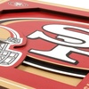 image:imageYouTheFan NFL Officiallylicensed 3D Logo Series Wall Art  made of multiple layers  ready to hang on wall  bold design perfect fan giftSan Francisco 49ers