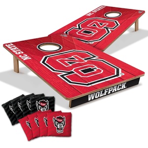 image:imageYouTheFan NCAA 2 x 3 Wood Cornhole Game with Logo BagsNC State Wolfpack