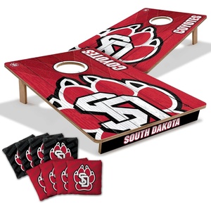 image:imageYouTheFan NCAA 2 x 3 Wood Cornhole Game with Logo BagsSouth Dakota Coyotes