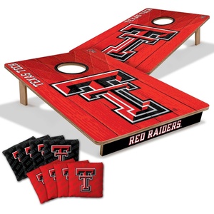 image:imageYouTheFan NCAA 2 x 3 Wood Cornhole Game with Logo BagsTexas Tech Red Raiders