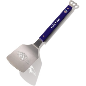 image:imageYouTheFan NFL 18 Stainless Steel Sportula Spatula with Bottle OpenerBaltimore Ravens