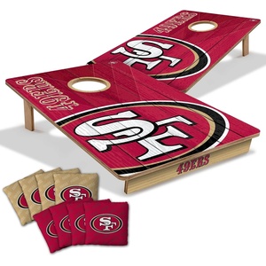 image:imageYouTheFan NFL 2 x 3 Wood Cornhole Game with Logo BagsTeam Colors