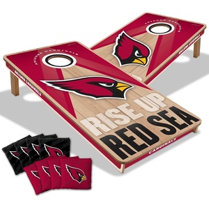 image:imageYouTheFan NFL 2 x 4 Slogan Series Professional Wood Cornhole Game with Logo BagsArizona Cardinals