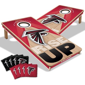 image:imageYouTheFan NFL 2 x 4 Slogan Series Professional Wood Cornhole Game with Logo BagsAtlanta Falcons
