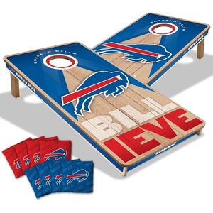 image:imageYouTheFan NFL 2 x 4 Slogan Series Professional Wood Cornhole Game with Logo BagsBuffalo Bills