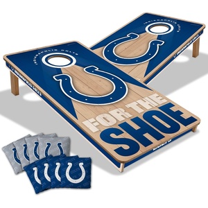image:imageYouTheFan NFL 2 x 4 Slogan Series Professional Wood Cornhole Game with Logo BagsIndianapolis Colts