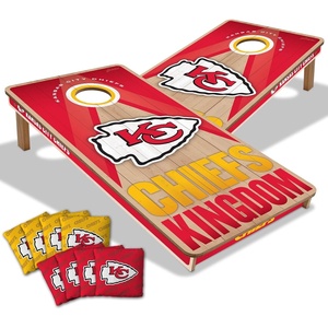 image:imageYouTheFan NFL 2 x 4 Slogan Series Professional Wood Cornhole Game with Logo BagsKansas City Chiefs