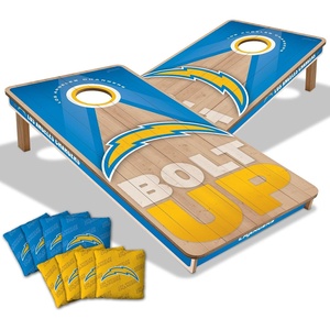 image:imageYouTheFan NFL 2 x 4 Slogan Series Professional Wood Cornhole Game with Logo BagsLos Angeles Chargers