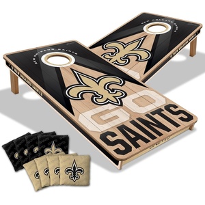 image:imageYouTheFan NFL 2 x 4 Slogan Series Professional Wood Cornhole Game with Logo BagsNew Orleans Saints
