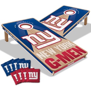 image:imageYouTheFan NFL 2 x 4 Slogan Series Professional Wood Cornhole Game with Logo BagsNew York Giants