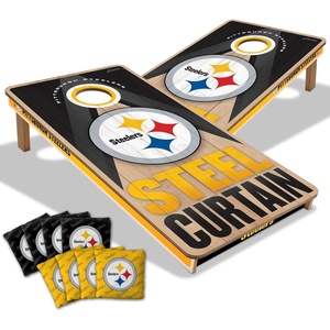image:imageYouTheFan NFL 2 x 4 Slogan Series Professional Wood Cornhole Game with Logo BagsPittsburgh Steelers
