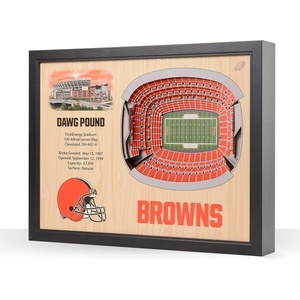 image:imageYouTheFan NFL 25Layer StadiumView Wall ArtCleveland Browns