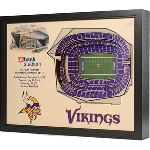 image:imageYouTheFan NFL 25Layer StadiumView Wall ArtMinnesota Vikings