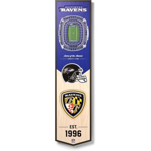 image:imageYouTheFan NFL 3D Stadium Banner 8 x 32 InchesBaltimore Ravens
