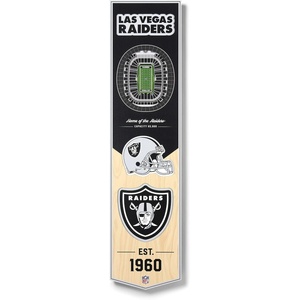 image:imageYouTheFan NFL 3D Stadium Banner 8 x 32 InchesLas Vegas Raiders