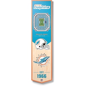 image:imageYouTheFan NFL 3D Stadium Banner 8 x 32 InchesMiami Dolphins