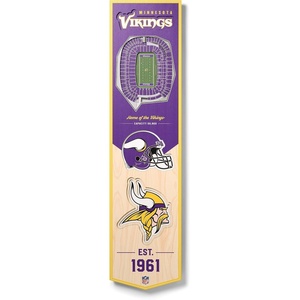 image:imageYouTheFan NFL 3D Stadium Banner 8 x 32 InchesMinnesota Vikings