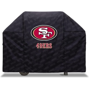 image:imageYouTheFan NFL Heavy Duty Waterproof Grill Cover  UV Resistant Durable Polyester BBQ Cover Weatherproof Protection for Outdoor Gas or Charcoal Grills for Grills up to 5 WideSan Francisco 49ers