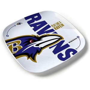 image:imageYouTheFan OfficiallyLicensed NFL Large Party Plate  1025 x 1025  100 Melamine Dishwasher Safe BPA Free  Fan Gift for Snacks appetizers and FoodBaltimore Ravens