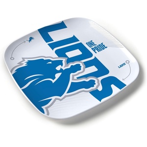 image:imageYouTheFan OfficiallyLicensed NFL Large Party Plate  1025 x 1025  100 Melamine Dishwasher Safe BPA Free  Fan Gift for Snacks appetizers and FoodDetroit Lions