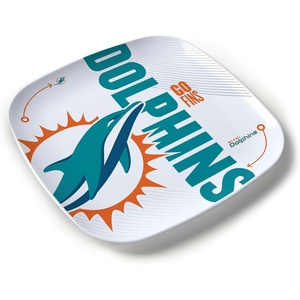 image:imageYouTheFan OfficiallyLicensed NFL Large Party Plate  1025 x 1025  100 Melamine Dishwasher Safe BPA Free  Fan Gift for Snacks appetizers and FoodMiami Dolphins