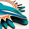 image:imageYouTheFan NFL 3D DieCut Wall Art precisioncrafted and lasercut in the exact shape of your teams logo multiple layers create striking depth readytohang and officially licensedMiami Dolphins