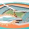 image:imageYouTheFan NFL Arizona Cardinals 3D StadiumView ClockMiami Dolphins