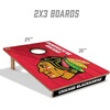 image:imageYouTheFan NHL 2 x 3 Wood Cornhole Game with Logo BagsChicago Blackhawks